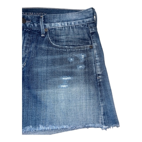 Citizens Of Humanity Daria Blue Distressed Mini Skirt - Picture 5 of 16